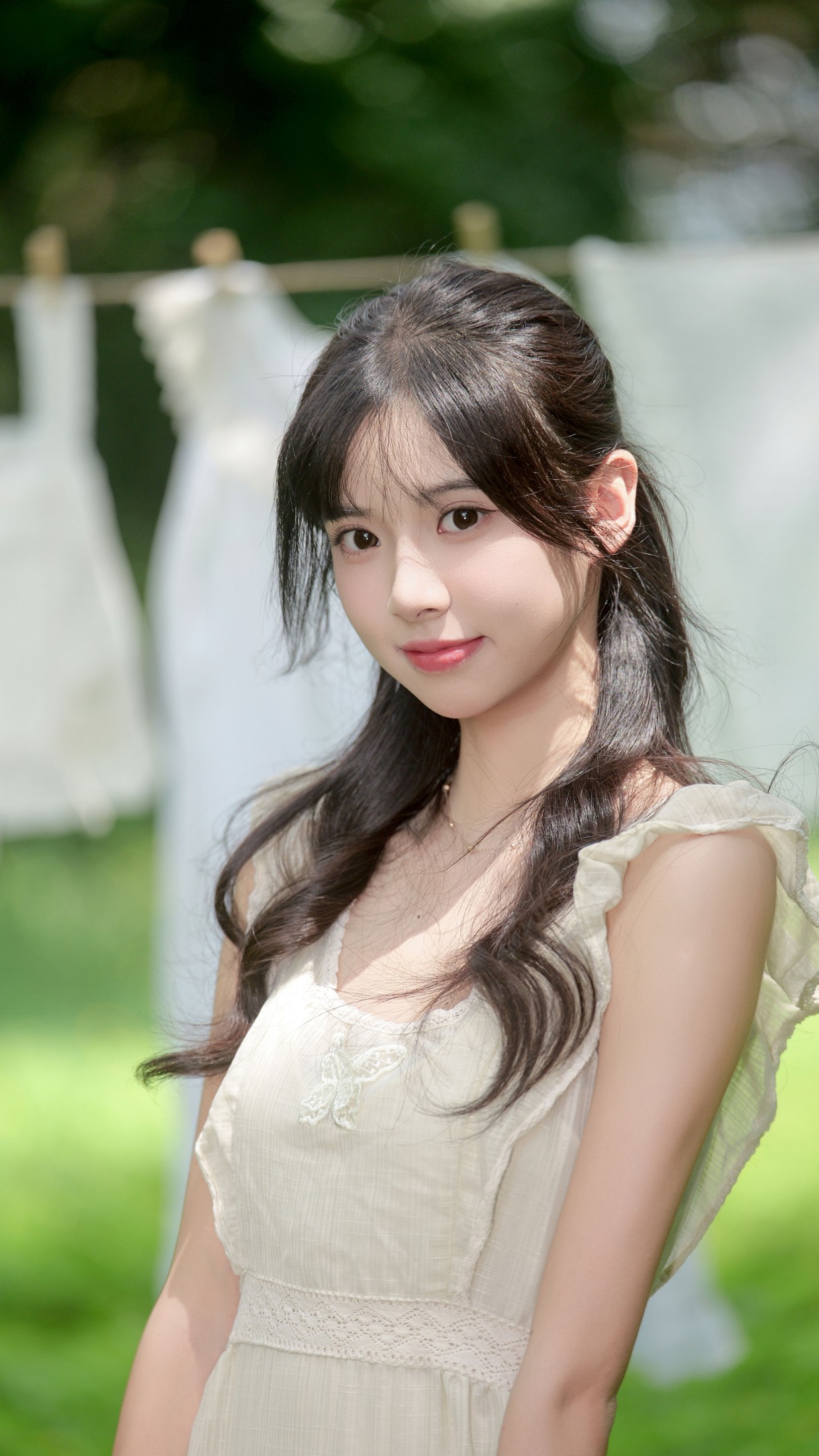光影之下的田园少女