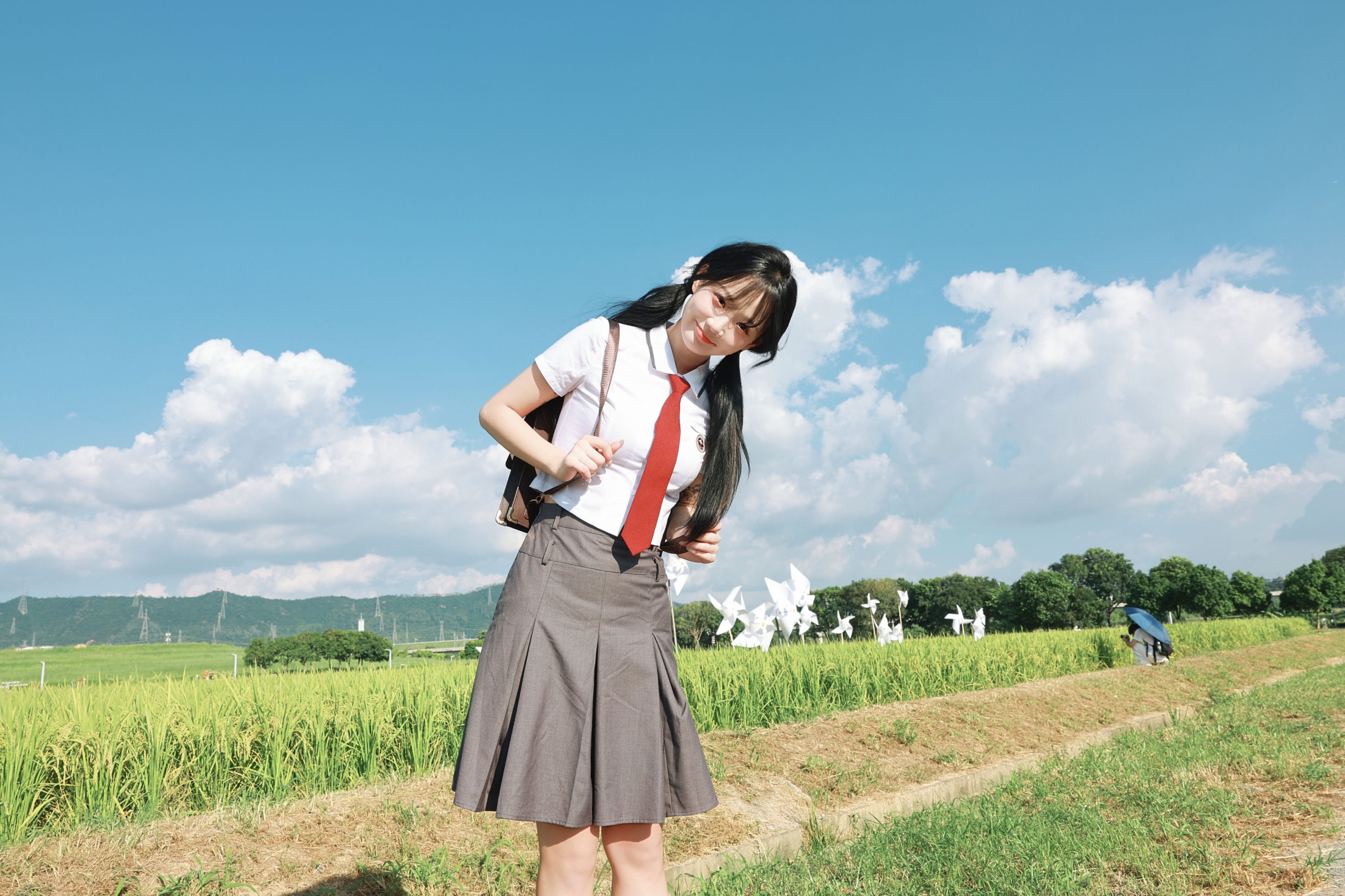 《稻田、蓝天与 JK 少女》[22P]