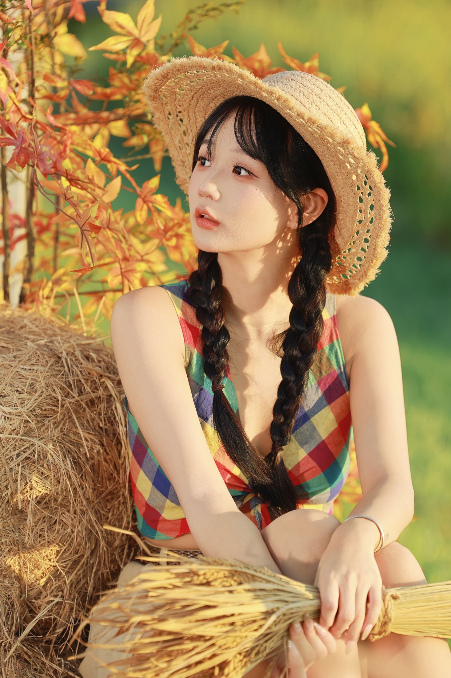 《秋日序曲・稻田与草帽少女》[25P]